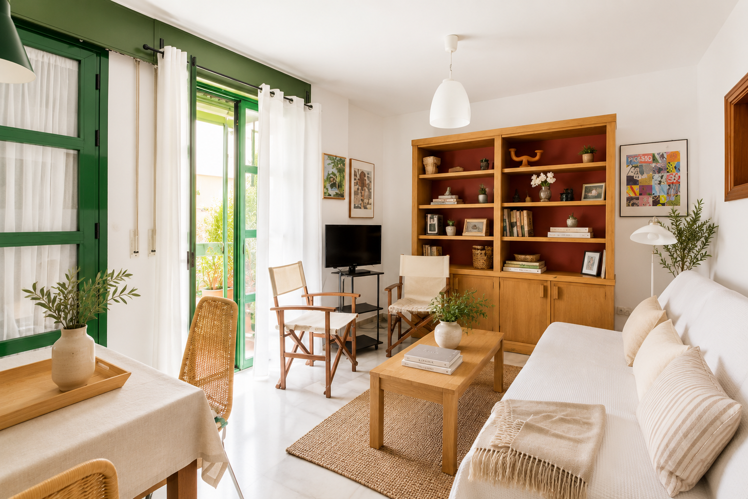 Salón luminoso del apartamento Panaderos 10
