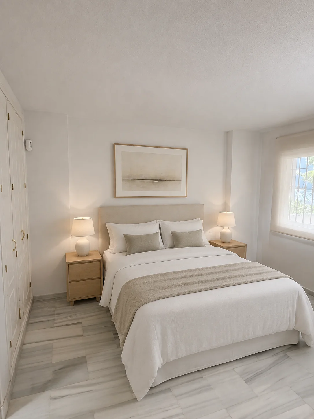 Principal bedroom visualisation with virtual home staging