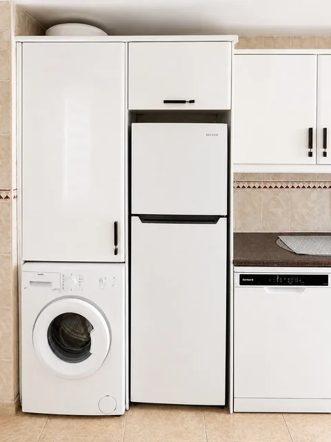 Appliances in the equipped kitchen