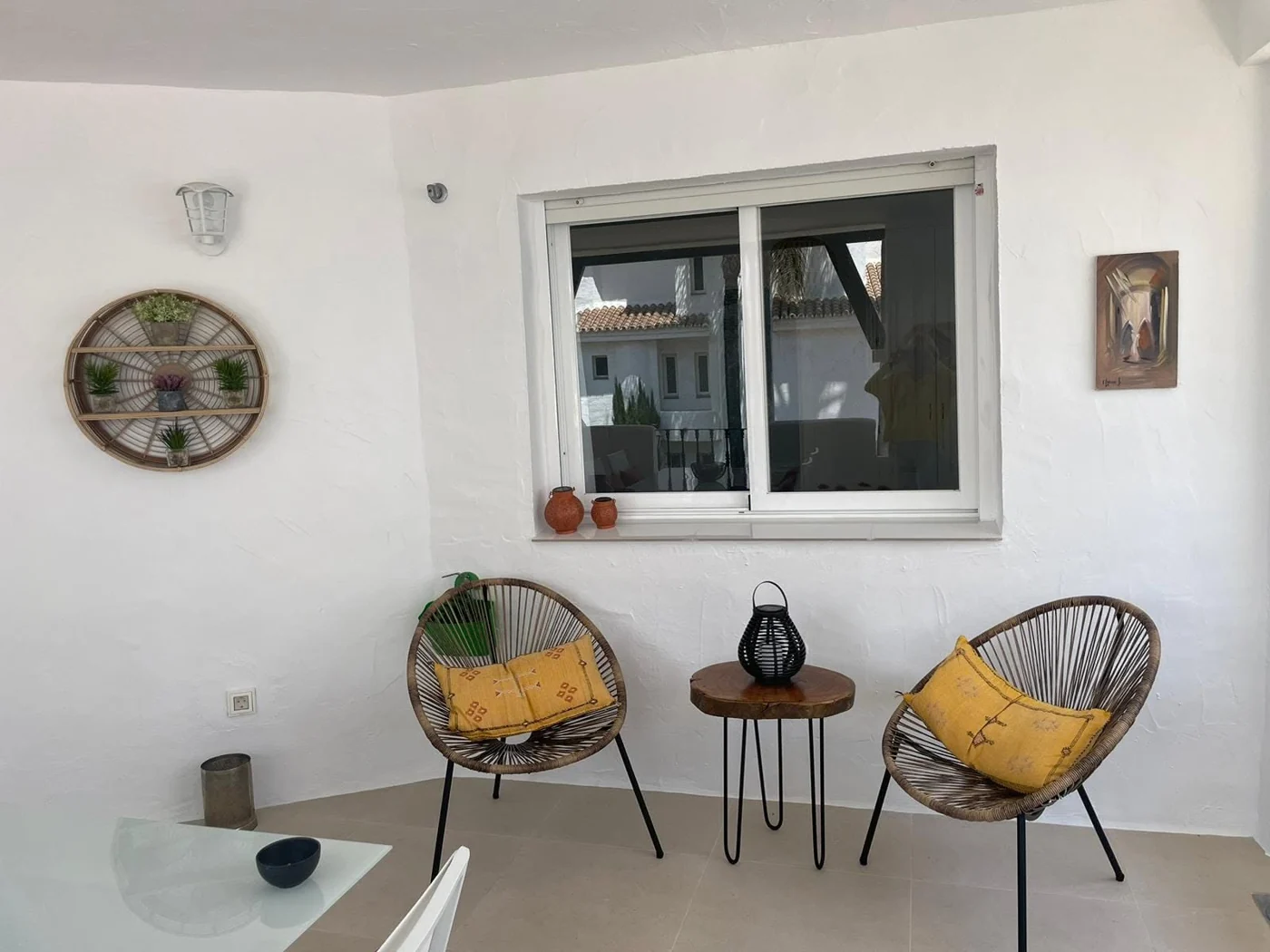 Furnished terrace of the first-floor apartment